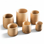 Japan-Style Carved Bamboo Cup — Handmade Tea, Coffee & Beer Mug