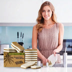 Natural Cellulose & Coconut Kitchen Sponge — Dish Scrubber Pack