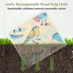 Cotton & Cellulose Kitchen Dishcloths — Soft Absorbent Cleaning Cloths