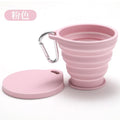 Collapsible Silicone Travel Cup — Portable Folding Cup with Hook