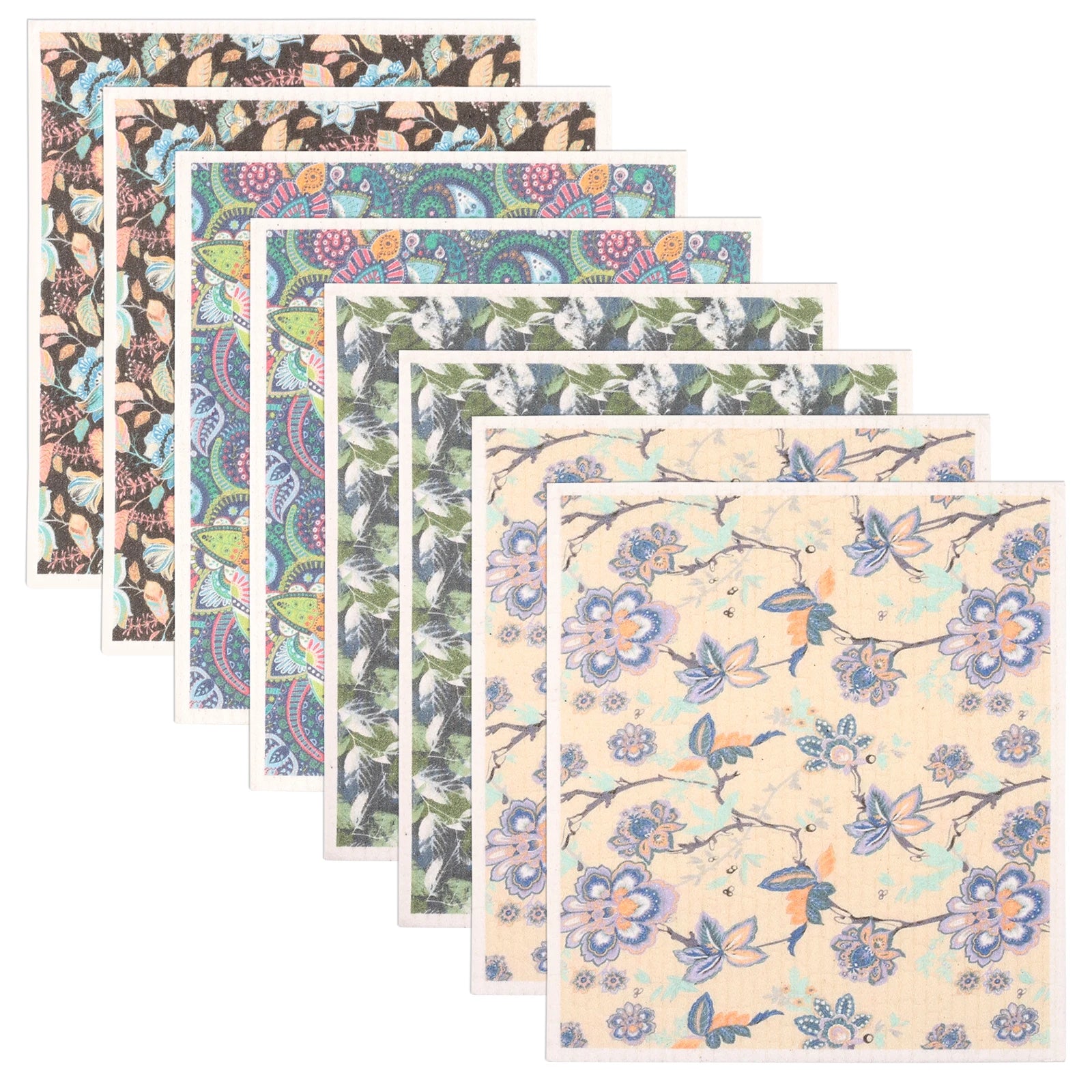 Cotton & Cellulose Kitchen Dishcloths — Soft Absorbent Cleaning Cloths
