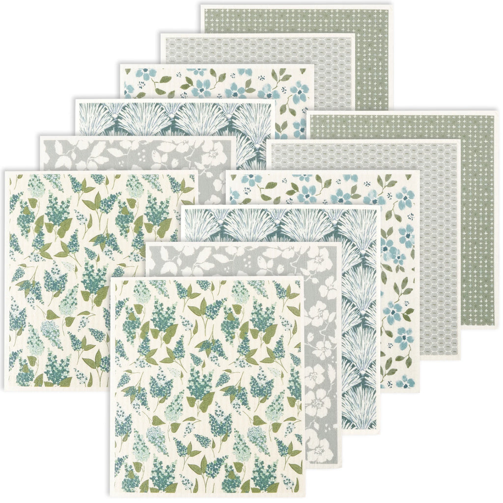 Cotton & Cellulose Kitchen Dishcloths — Soft Absorbent Cleaning Cloths