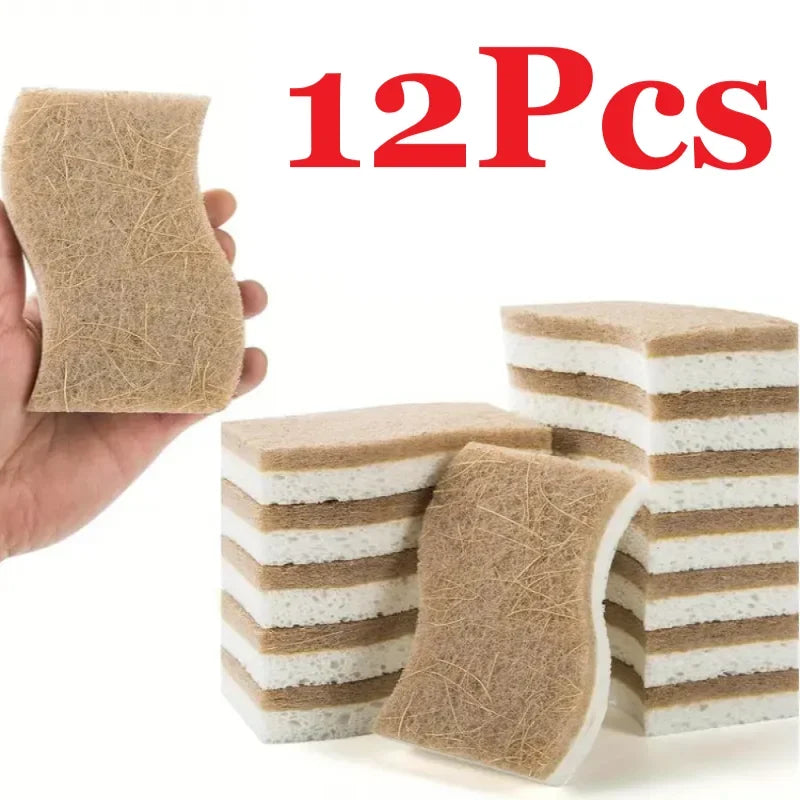 Natural Cellulose & Coconut Kitchen Sponge — Dish Scrubber Pack