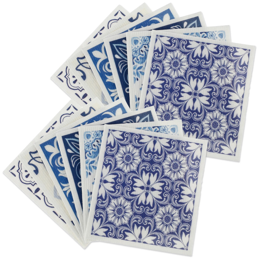 Cotton & Cellulose Kitchen Dishcloths — Soft Absorbent Cleaning Cloths