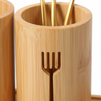 Close Shot - Bamboo Utensil Holder