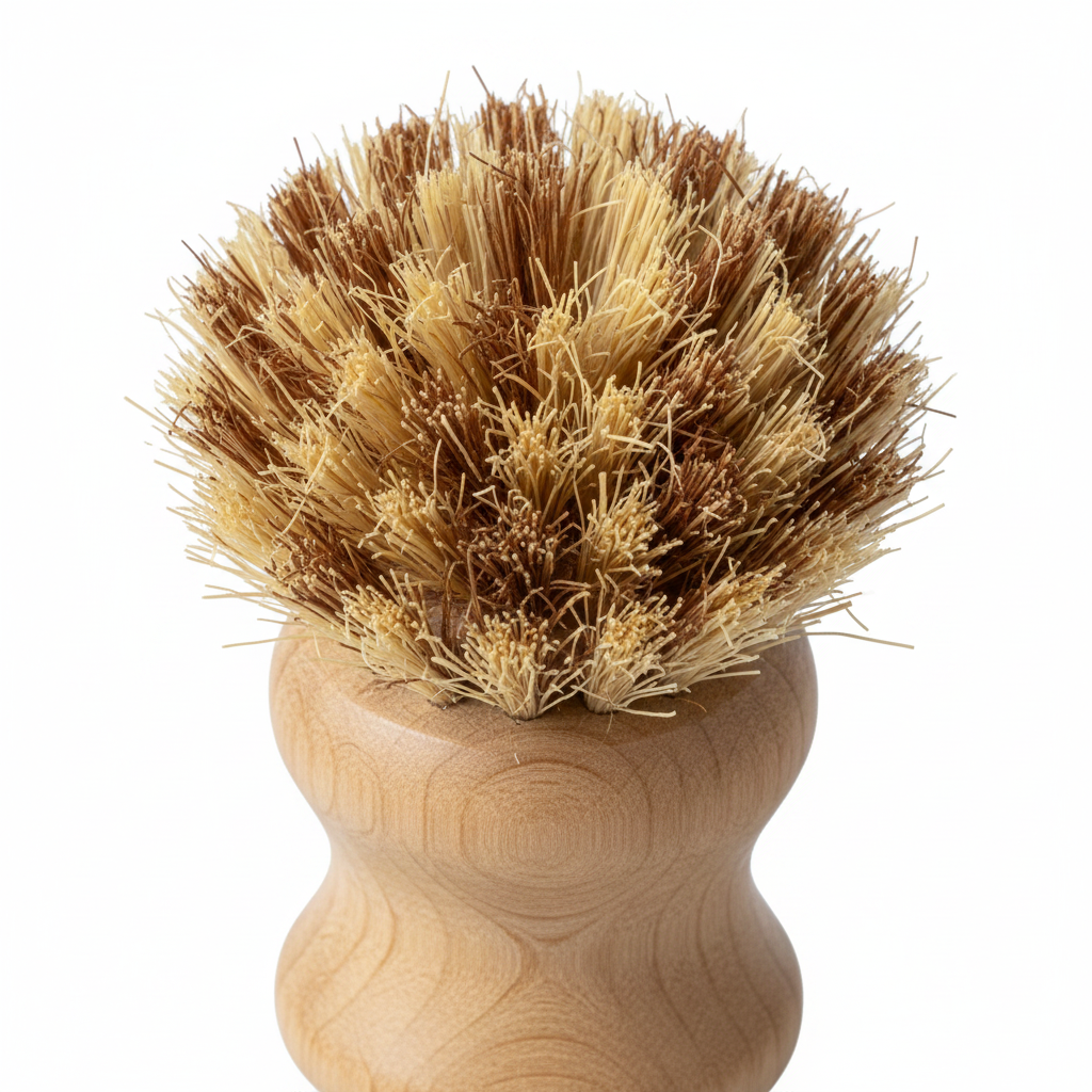 Close Shot - Wooden Dish Scrubber